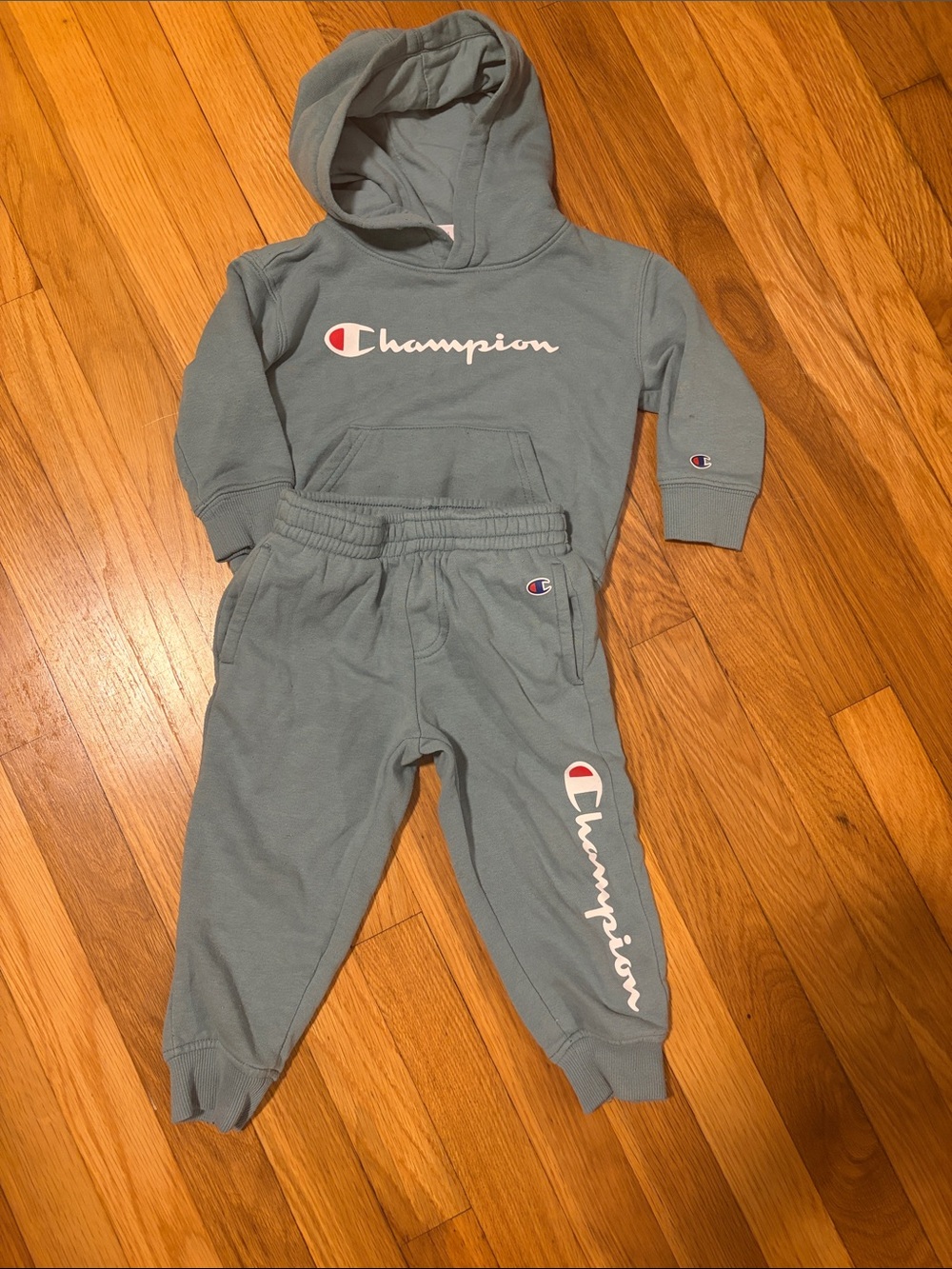 Champion Kids Sage Green Hoodie & Joggers Set
